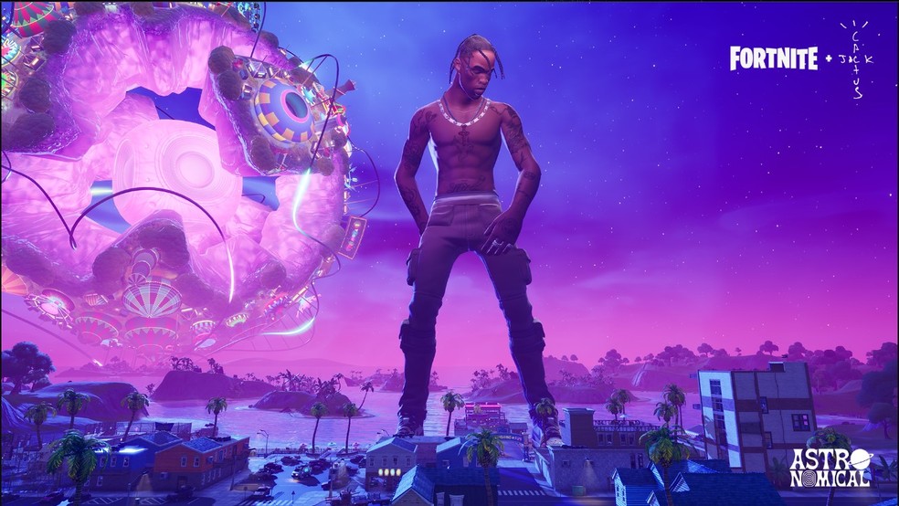 Avatar do cantor Travis Scott no jogo Fortnite — Foto: Divulgação/Fortnite