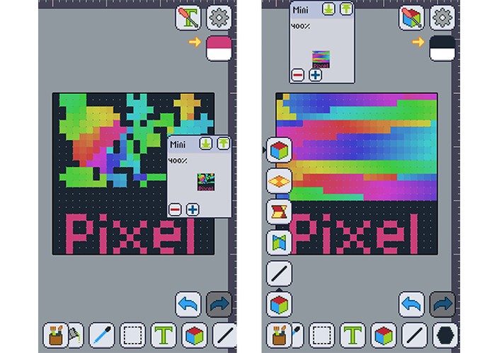 Aplicativo Pixly tem interface completa para desenhos em Pixel Art (Foto: Reprodução/Barbara Mannara)