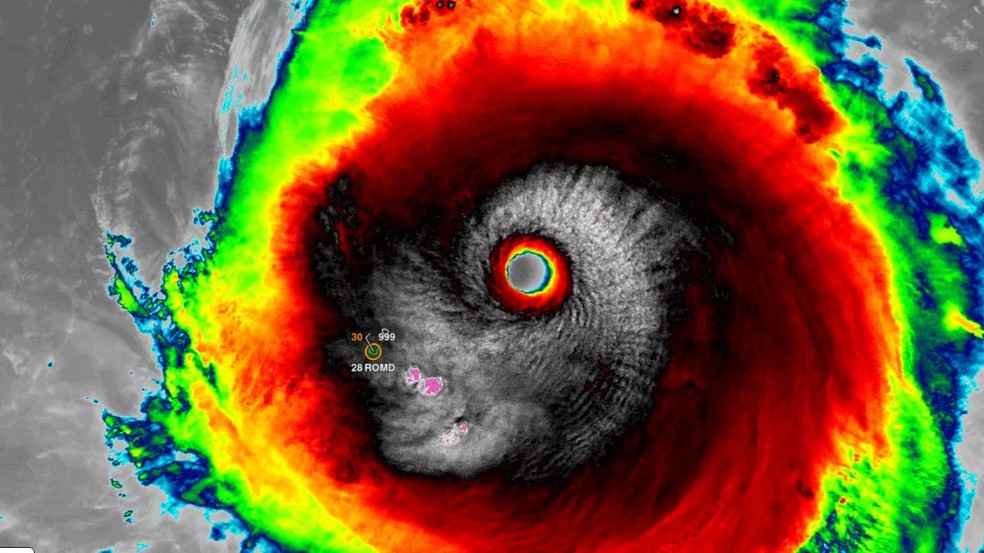 ciclone Hinnamnor — Foto: Cooperative Institute for Meteorological Satellite Studies