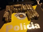 Polícia Rodoviária flagra casal com 20 tabletes de maconha em táxi