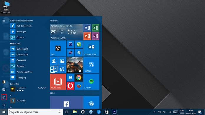 Windows 10 pode ter horário ativo alterado nas configurações do sistema (Foto: Reprodução/Elson de Souza)