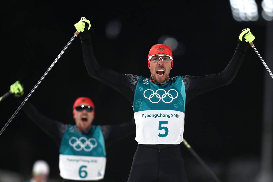 Alemães comemoram vitória no combinado nórdico