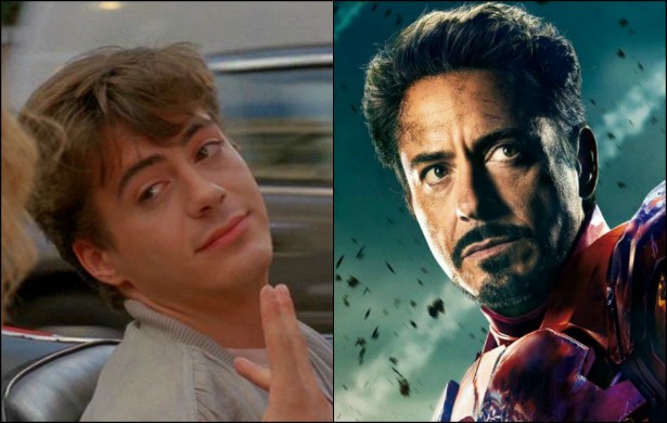 Quem diria que o 'Homem de Ferro' já foi 'O Rei da Paquera'? Robert Downey Jr., de 49 anos, tinha apenas 22 quando estrelou a comédia romântica em 1987. (Foto: Reprodução e Divulgação)