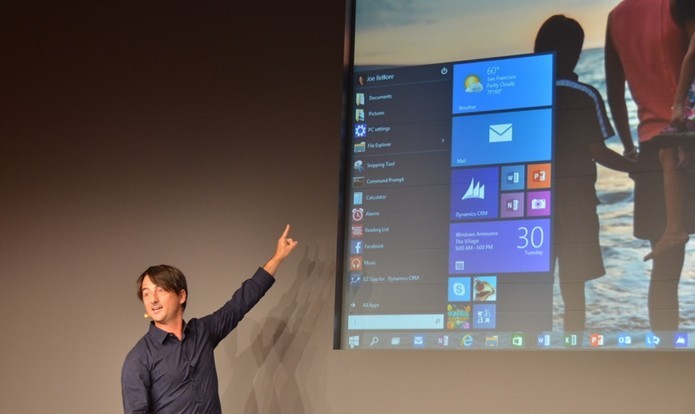 Apresentação do Windows 10 em São Francisco, nos Estados Unidos (Foto: reprodução/verge)