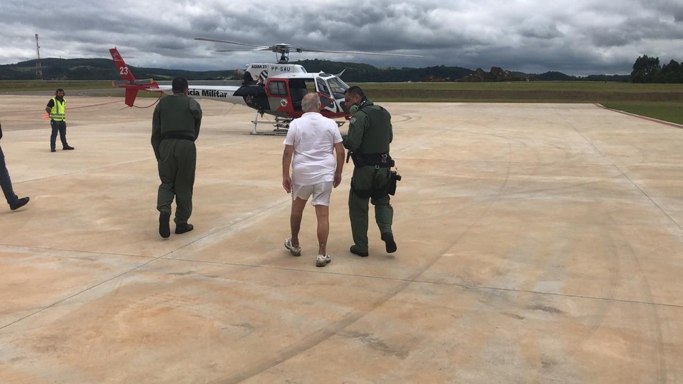 Paulo Brandão Machado precisou contar com a ajuda da Polícia Militar para chegar até hospital e conseguir transplante de fígado — Foto: Polícia Militar/Divulgação