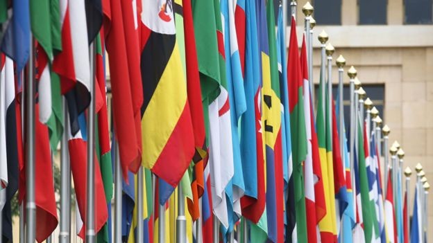 ONU inclui 193 países que são membros efetivos e dois Estados não-membros, a Santa Sé e a Palestina (Foto: Getty Images via BBC )