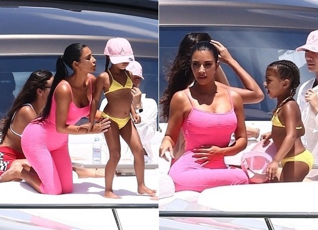 Obcecada Por Dieta Kim Kardashian Esconde Curvas Em Passeio De Iate Com Filhos Quem Quem News