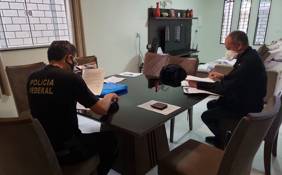 Polícia Federal apura desvios de recursos públicos destinados ao enfrentamento à COVID-19 em Arraial e Isaías Coelho, no PI — Foto: Divulgação/PF
