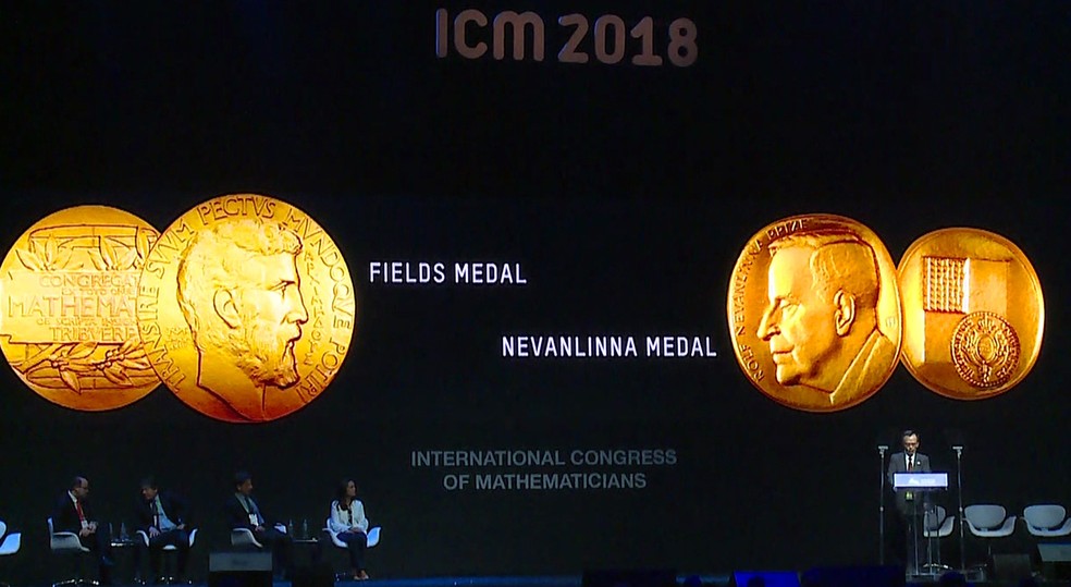 Cerimônia no Riocentro para entrega do prêmio na manhã desta quarta-feira (Foto: Reprodução/TV Globo)