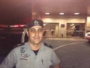 Luis Claudio Laureano, subtenente da Polícia Militar de Goiânia  (Foto: Marcelo Hazan (GloboEsporte.com))