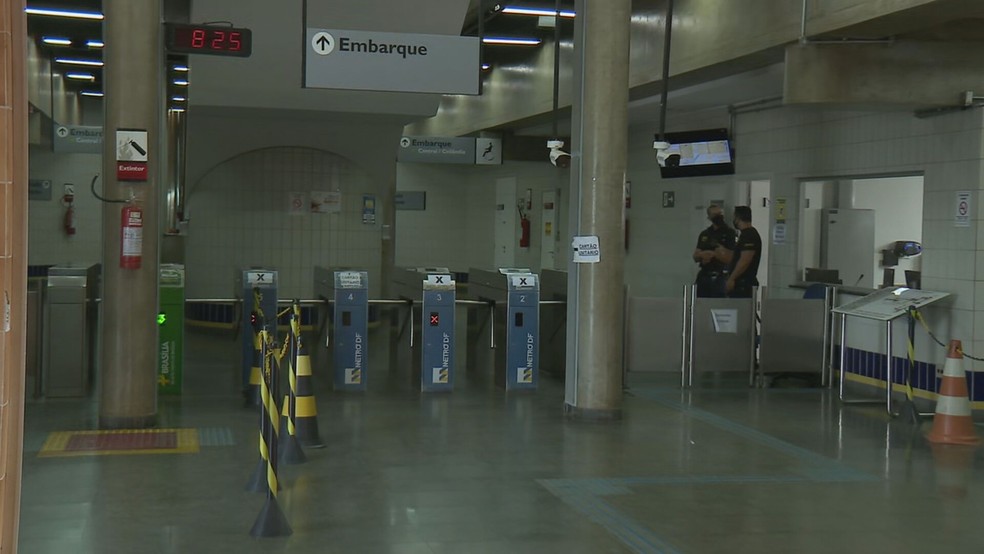 Estação Ceilândia Norte do Metrô-DF — Foto: TV Globo/Reprodução