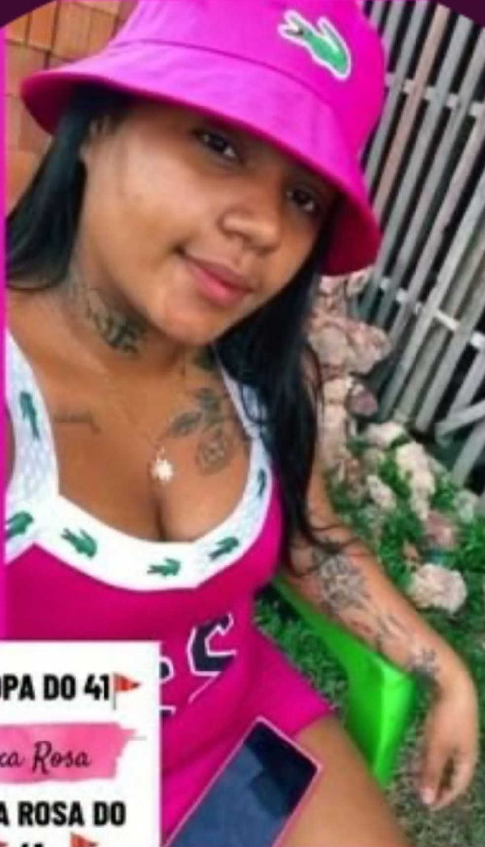 Faixa Rosa, segurança de Leo 41, morta no RJ — Foto: Reprodução