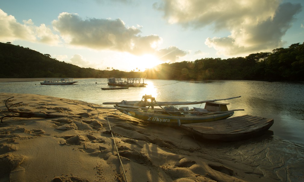 Praia de Barra de Camaratuba, em Mataraca, oferece turismo ecológico aos visitantes — Foto: Max Brito/Trilhas Potiguaras