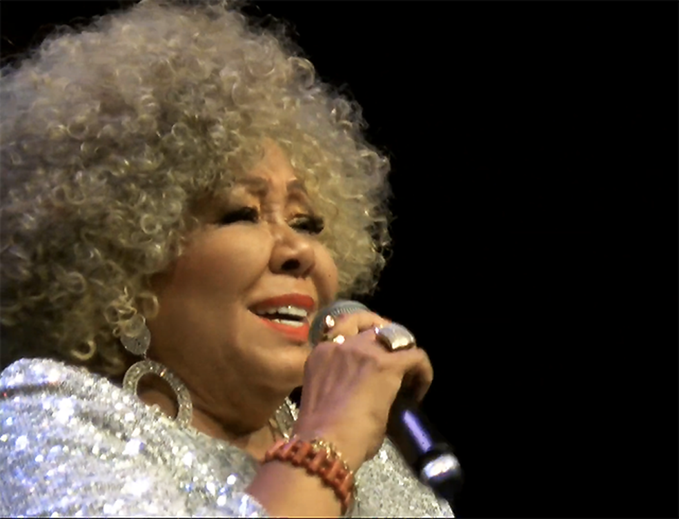 Alcione na estreia do show 'Tijolo por tijolo' na casa Vivo Rio — Foto: Reprodução / Vídeo