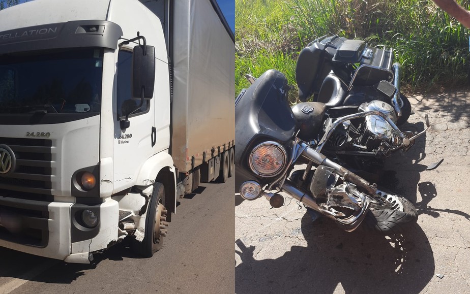 Motociclista fica gravemente ferido após bater de frente com caminhão entre Campos Gerais e Alfenas, MG