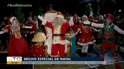 Natal Cidade Encantada é inaugurado com luzes, cores e alegria em Palmas
