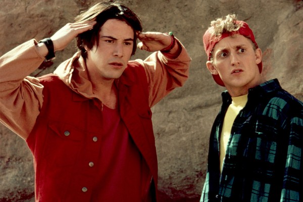 Keanu Reeves e Alex Winter em cena de Bill & Ted (1989) (Foto: Reprodução)
