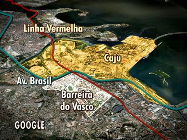 Mapa ocupação Caju Barreira do Vasco (Foto: Reprodução / TV Globo)
