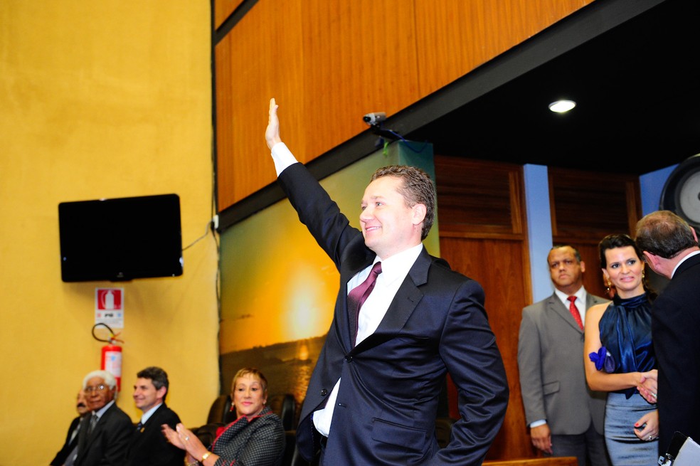 Mauro Zacher assume a Câmara de Porto Alegre — Foto: Elson Sempé Pedroso/CMPA
