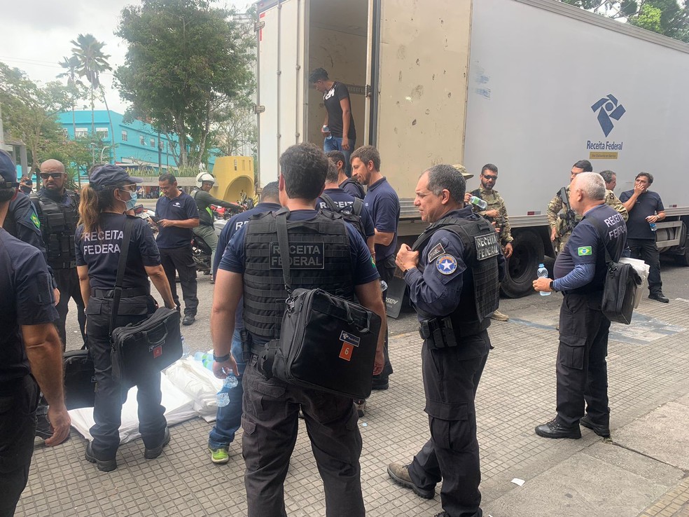 Operação 'Rainha da Borborema' contou com apoio da PF — Foto: Amy Nascimento/TV Paraíba