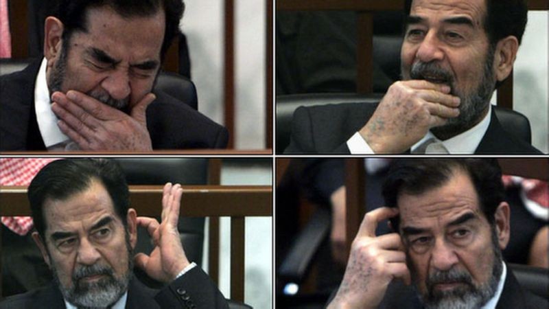 Saddam Hussein foi retirado do poder e acabou condenado à morte e executado por meio de enforcamento (Foto: Getty Images via BBC News)