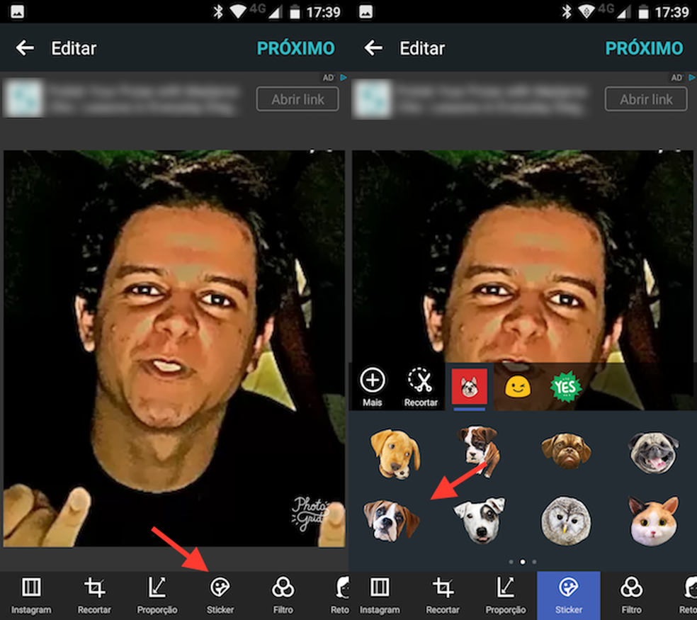 Como Adicionar Stickers Engracados Em Suas Fotos Com O Photo Grid Editores Techtudo