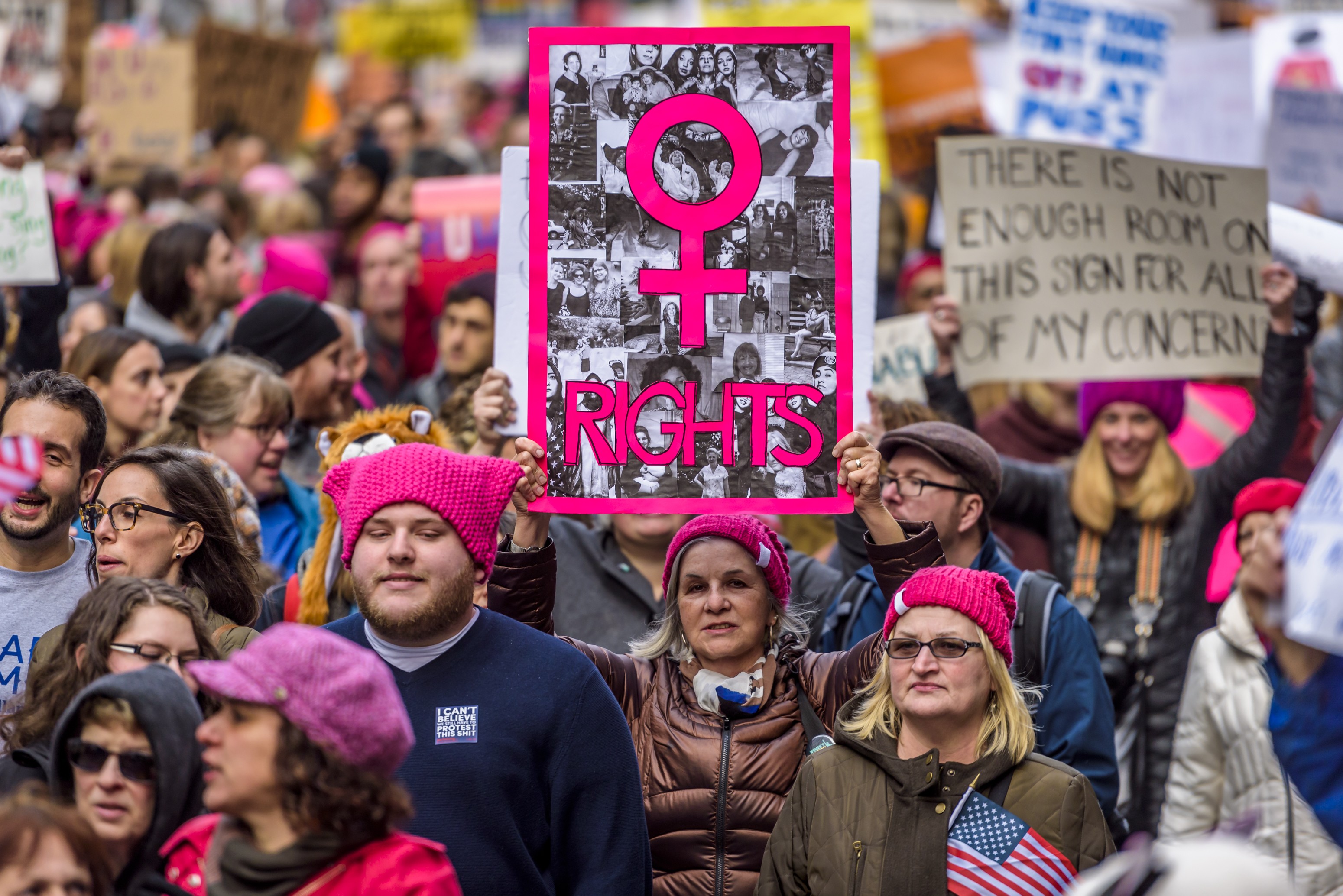 Marcha das Mulheres em Nova York, em 2017 (Foto: Getty Images)