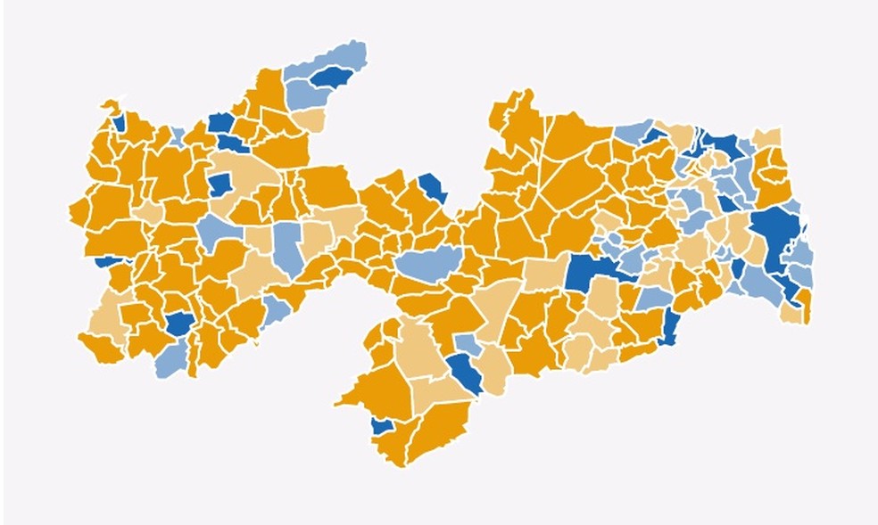 Jo&atilde;o Azev&ecirc;do vence em 170 cidades, mas perde na Grande Jo&atilde;o Pessoa e em Campina Grande &mdash; Foto: Reprodu&ccedil;&atilde;o/g1