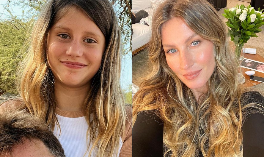 Vivian Lake, aos 10 anos, é a cara da mãe, Gisele