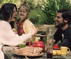 Bruno Gissoni com a mulher, Yanna Lavigne, e a filha, Madalena  | Reprodução