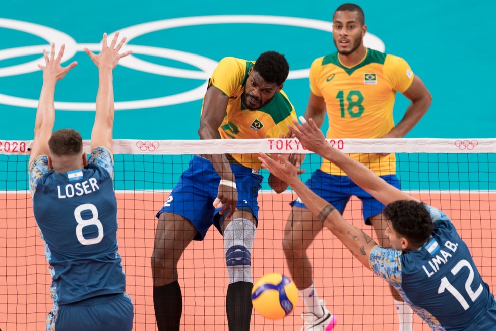 Brasil Impoe Virada Epica E Bate Argentina No Volei Masculino Nas Olimpiadas Olimpiadas Ge