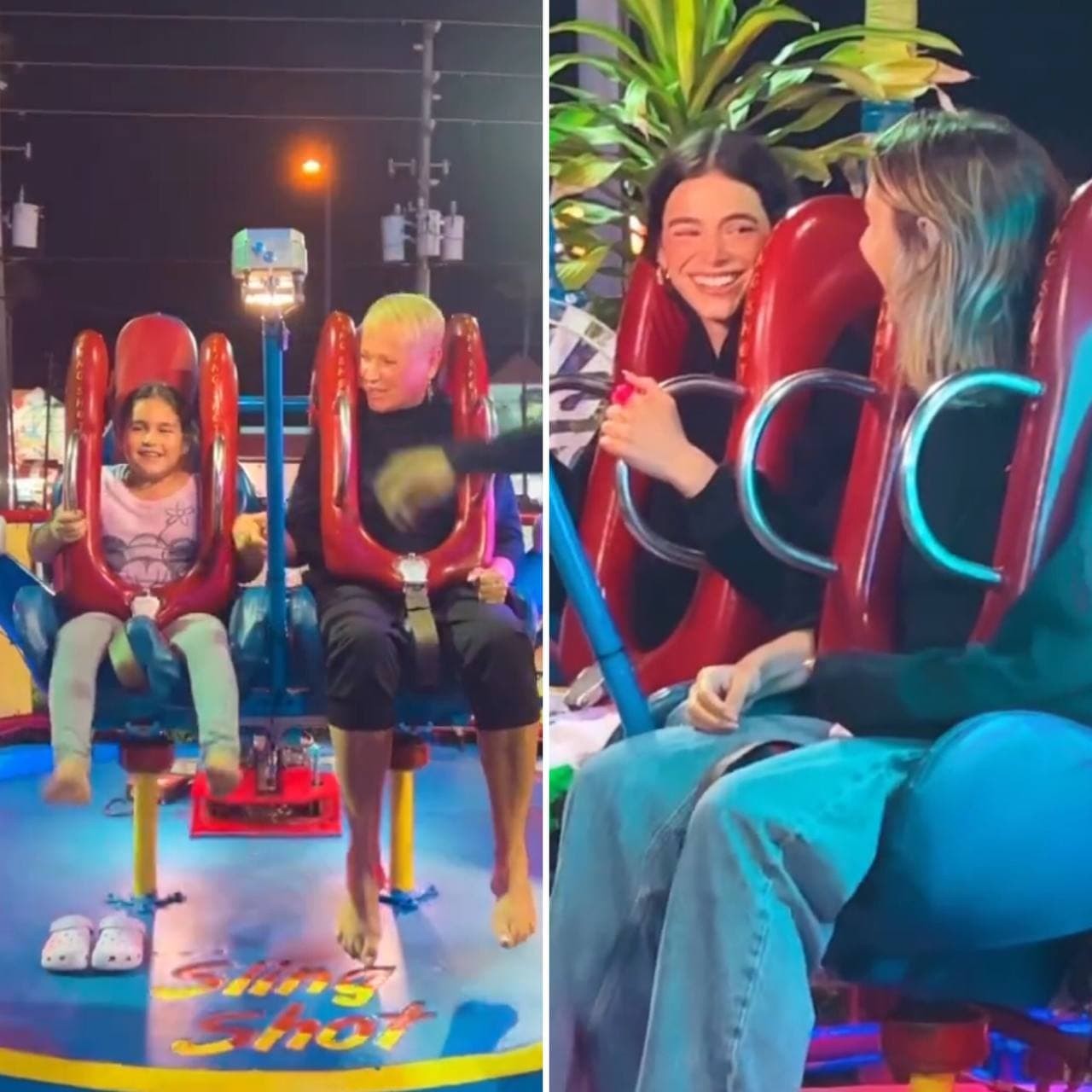 Bruna Marquezine e Xuxa Meneghel encaram brinquedo radical em Orlando (Foto: Reprodução / Instagram)