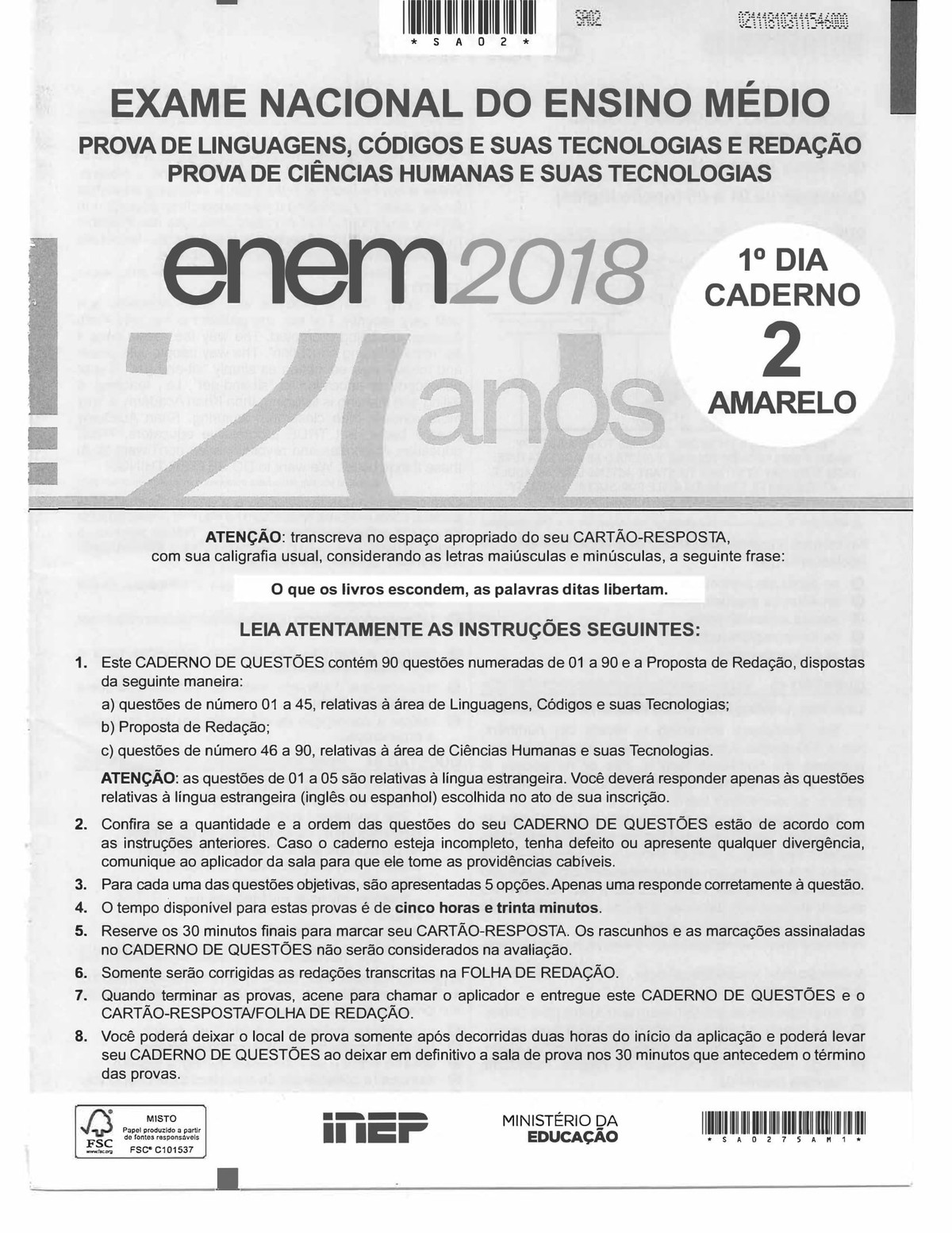 Enem Download Provas