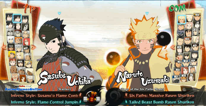Naruto Shippuden: Ultimate Ninja Storm 4: Sasuke Traje de Guerreiro (Foto: Reprodução/YouTube)