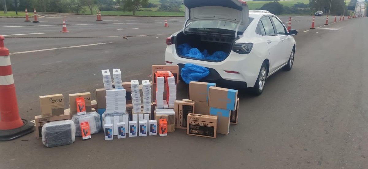 Polícia Rodoviária apreende mercadorias eletrônicas sem nota fiscal