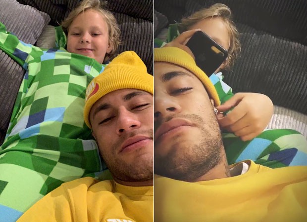 Neymar e filho (Foto: Reprodução)