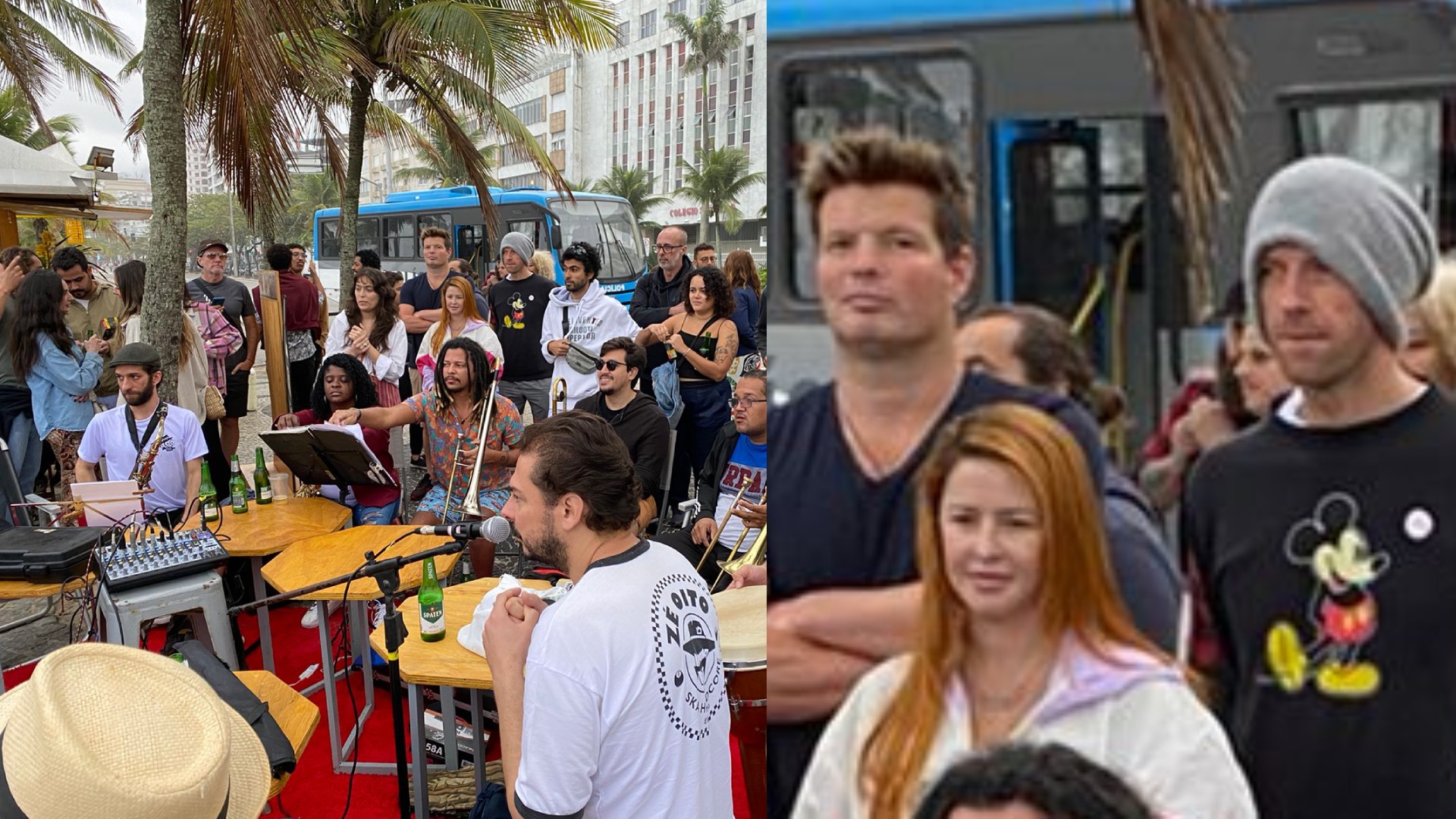 Chris Martin curte 'Roda de Ska' na Praia de Ipanema: 'Fiquei pensando de onde o conhecia'