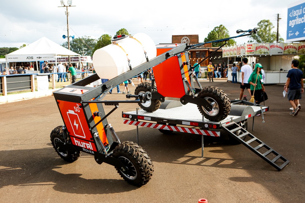 Empresa de Londrina se inspira em equipamento da Nasa para exploração em Marte e cria 'rover' para agricultura  — Foto: Foto: Rei Santos