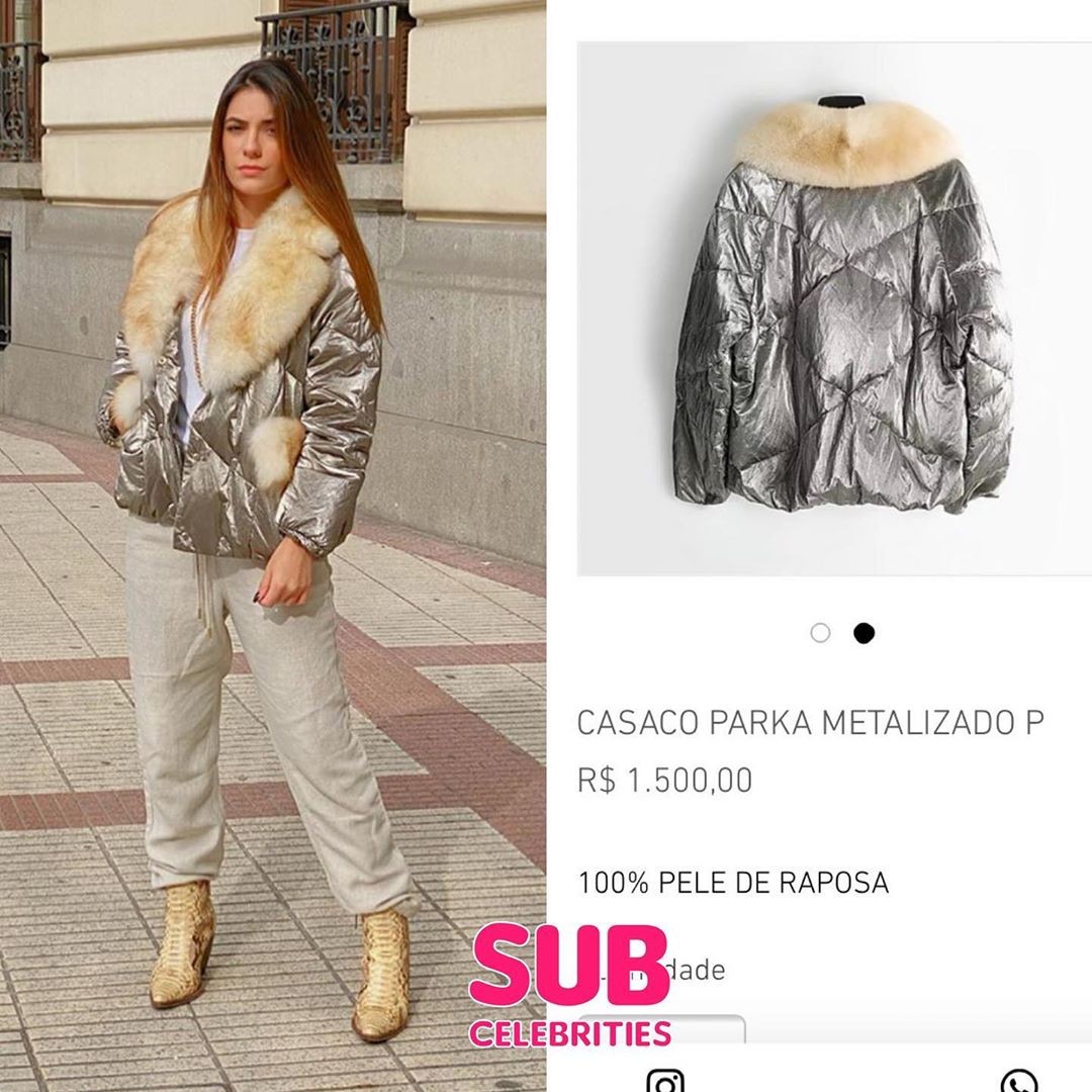 Jade Magalhães usa casaco com pele de raposa (Foto: Reprodução / Instagram)