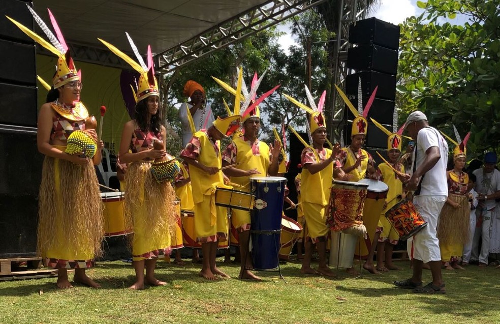 Dia da Consciência Negra no Parque Memorial Quilombo dos Palmares, em União dos Palmares, Alagoas — Foto: Nick Marone/TV Gazeta