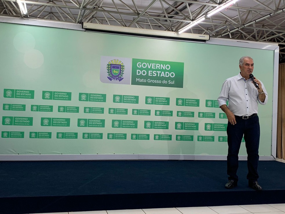 Governador de MS, Reinaldo Azambuja, fez nesta terça-feira um balanço de sua gestão — Foto: Leonardo Almeida/TV Morena