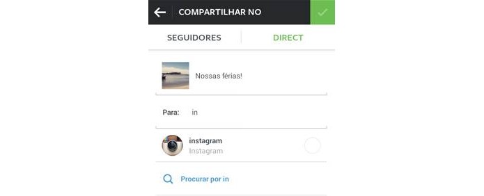 Instagram permite compartilhar mídia apenas com alguns amigos (Foto: Divulgação)