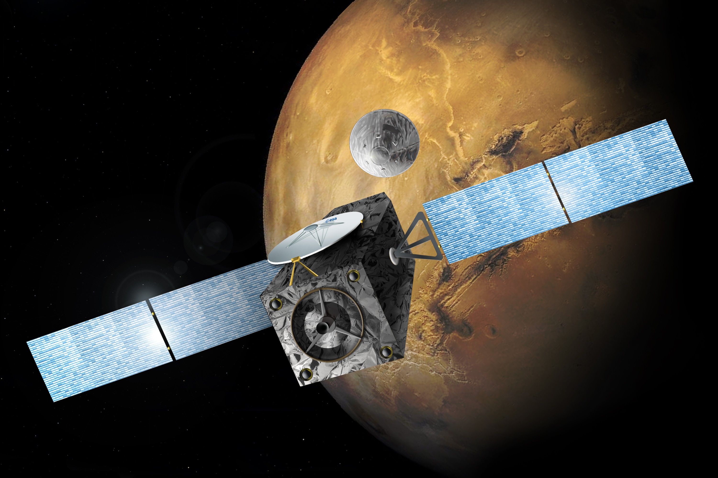 ExoMars 2016 liberará um módulo de testes de pouso e uma sonda na órbita de Marte (Foto: Divulgação)