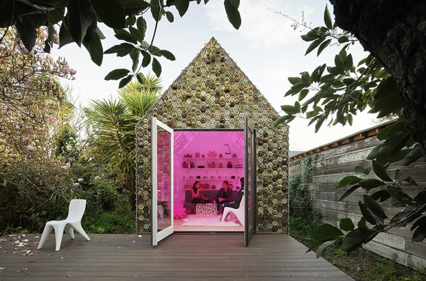 Casa feita a partir de impressão 3D tem fachada para cultivar plantas (Foto: Divulgação)