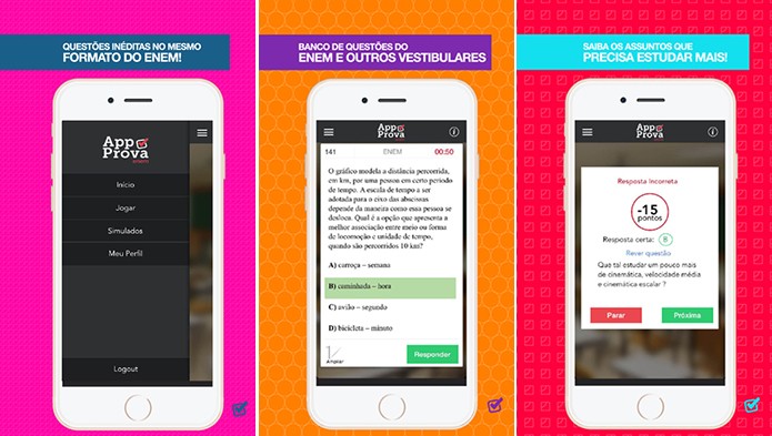 AppProva traz mais de nove mil questões para que usuário resolva e compare com amigos (Foto: Divulgação/App Store)