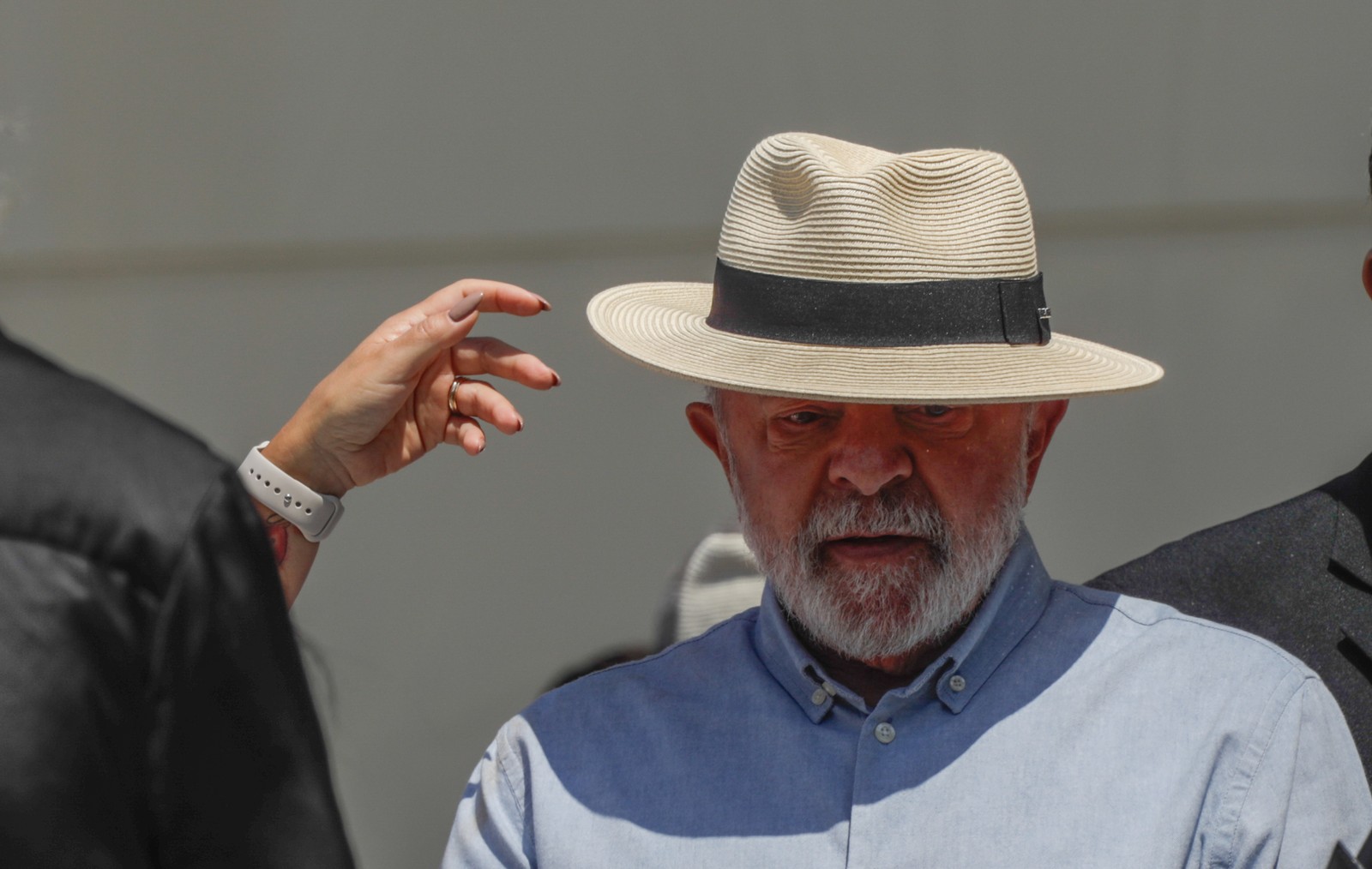 Presidente Lula visita a base de submarinos da Marinha, o PROSUB, em Itaguaí. — Foto: Gabriel de Paiva/Agência O Globo