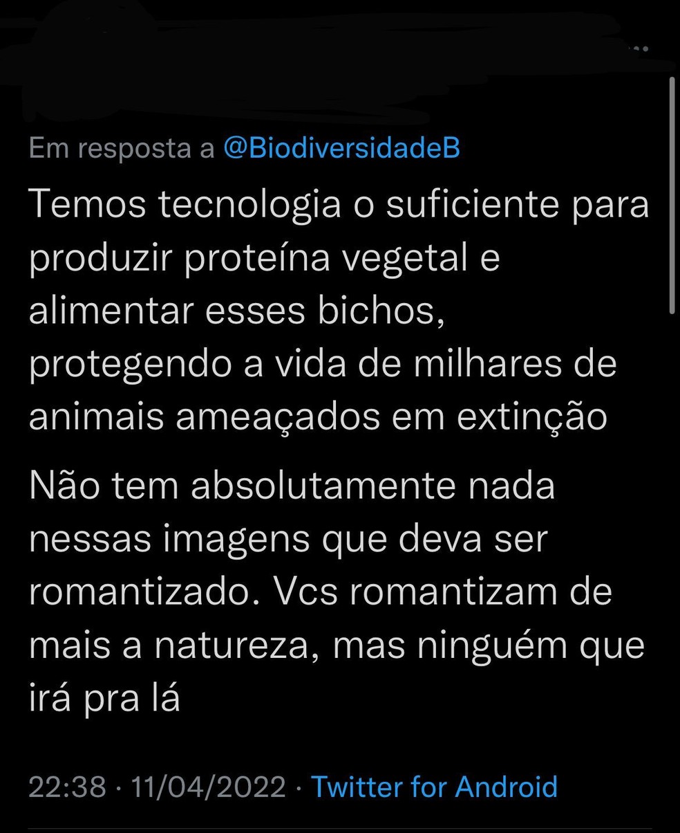 Tweet foi feito por internauta. — Foto: Redes sociais/Reprodução