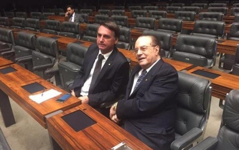 Bolsonaro ao lado de Maluf