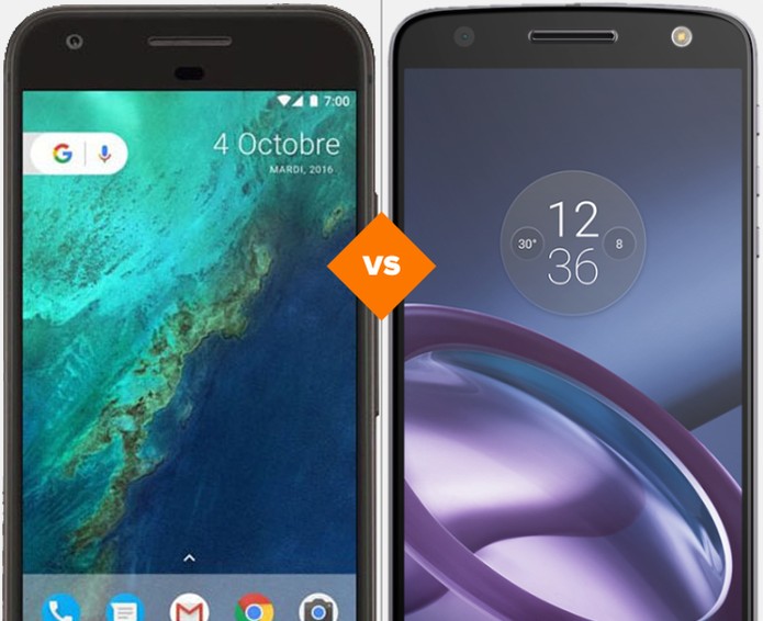 Google Pixel ou Moto Z: veja qual celular se sai melhor em comparativo (Foto: Arte/TechTudo)