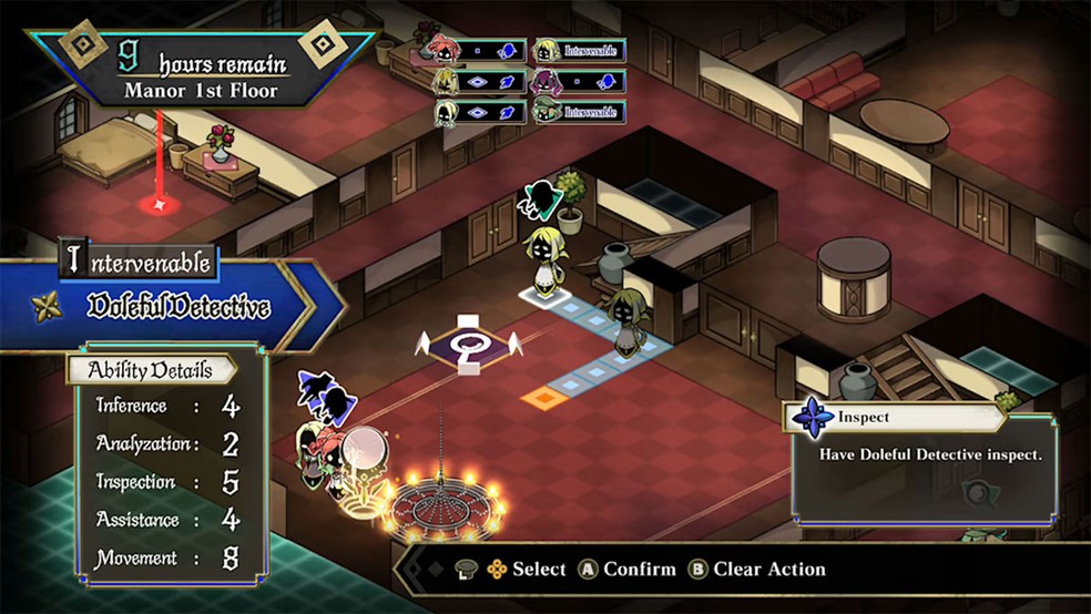 Process of Elimination é um jogo de detetive no qual várias mentes brilhantes se unem em uma jogabilidade de tabuleiro para descobrirem um assassino entre eles — Foto: Reprodução/Nintendo Game Store